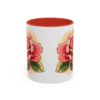Elegant Floral Accent Coffee Mug - Perfect Gift for Garden Lovers