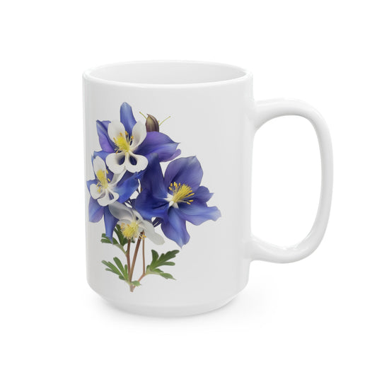 Aquilegias Ceramic Mug, (11oz, 15oz)