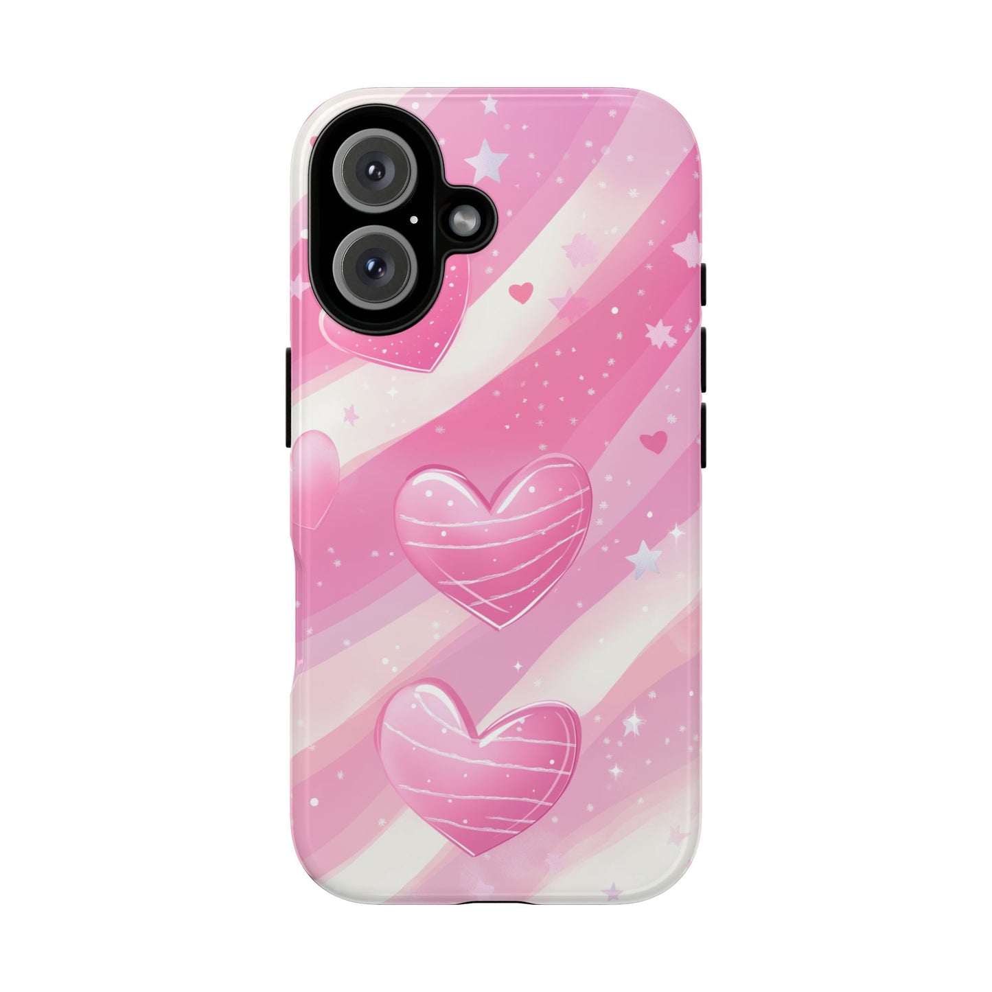 Pink Hearts Phone Case - iPhone, Samsung, and Google case