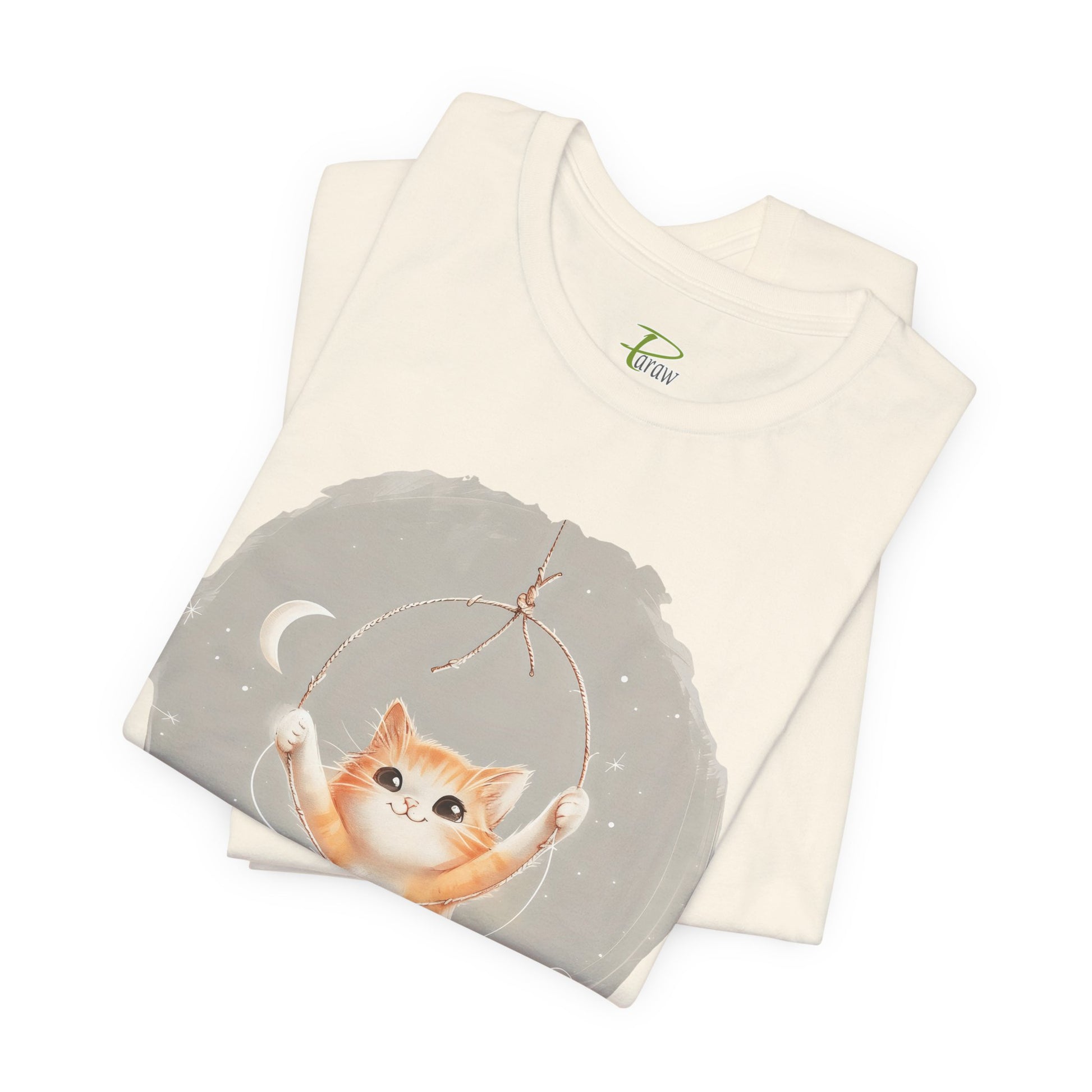 Cute Smiling Cat Cartoon T-shirt - Paraw