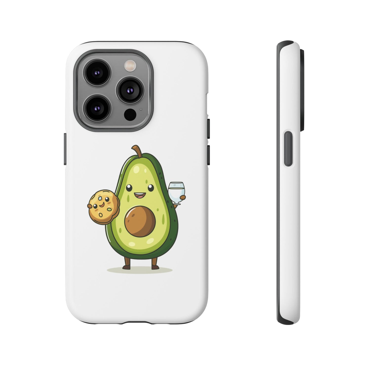 Tough Cases with Cute avocado cartoon character for iPhone, Samsung, and Google case