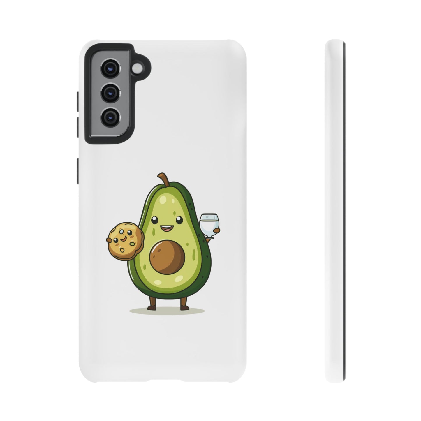 Tough Cases with Cute avocado cartoon character for iPhone, Samsung, and Google case