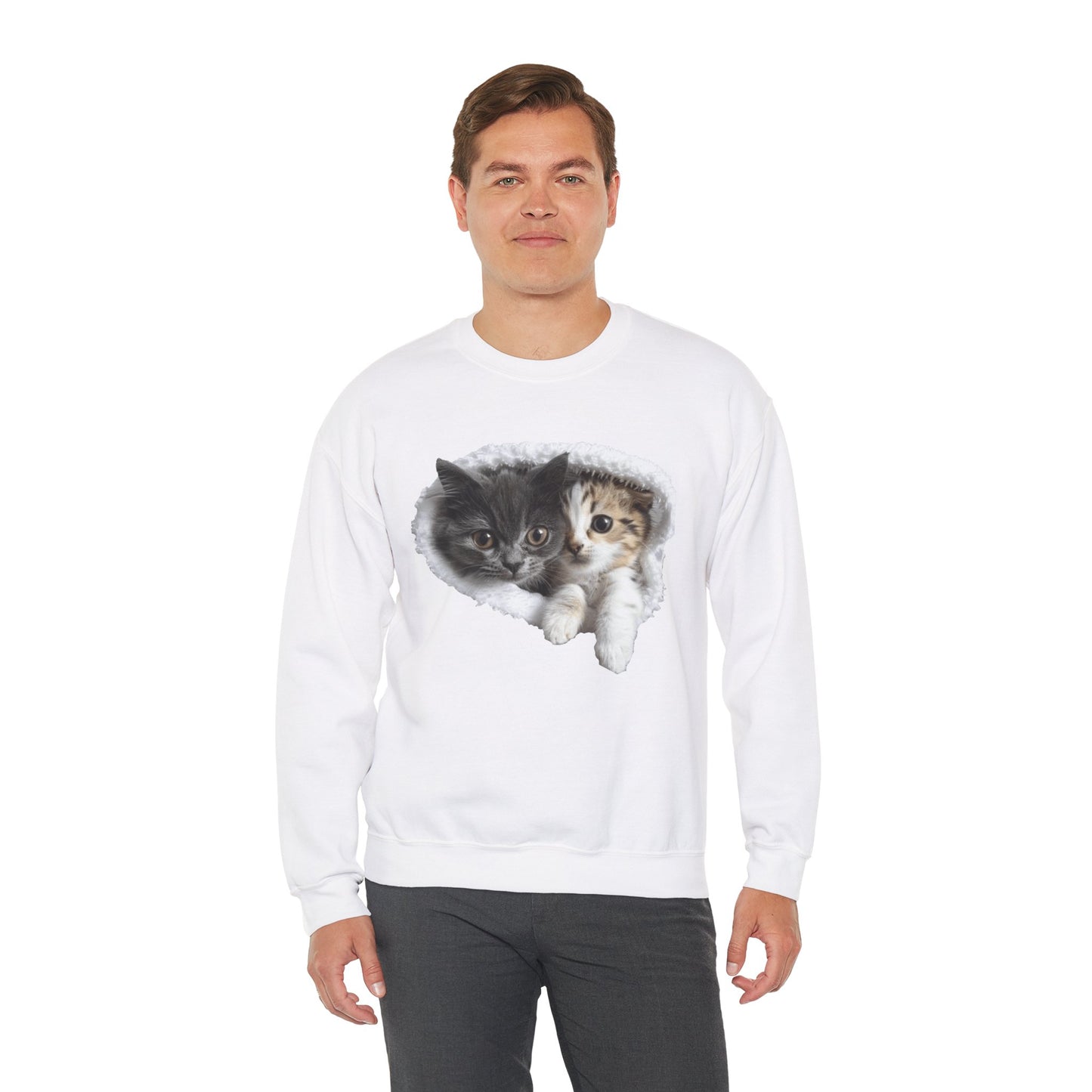 Playful Cats Crewneck Sweatshirt - Unisex Heavy Blend™ Crewneck Sweatshirt