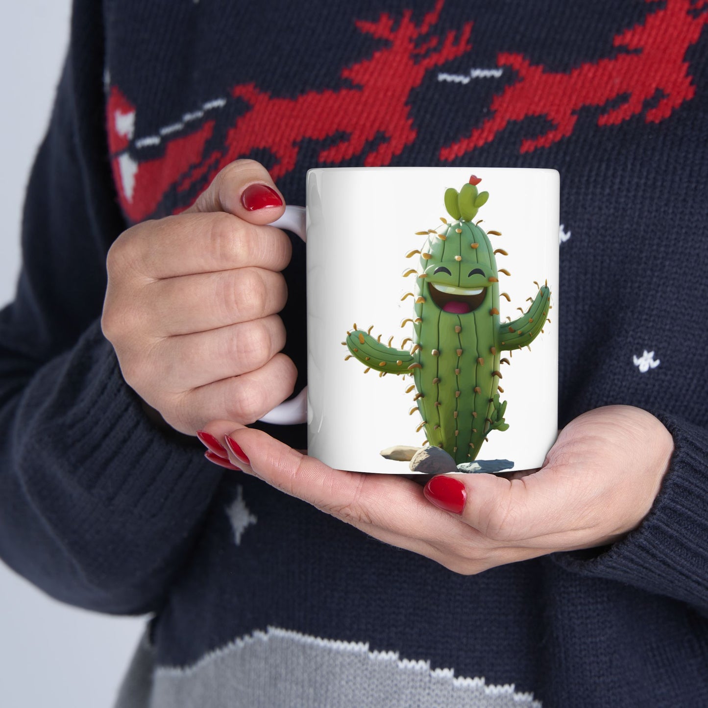 Funny Ceramic Mug with Cactus design, (11oz, 15oz)