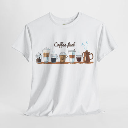 Coffee Cups T-shirt - Unisex Heavy Cotton Tee