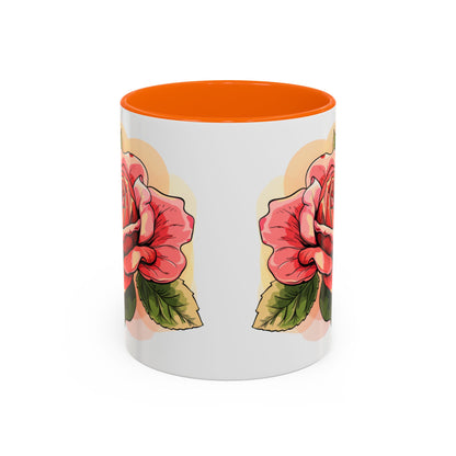 Elegant Floral Accent Coffee Mug - Perfect Gift for Garden Lovers