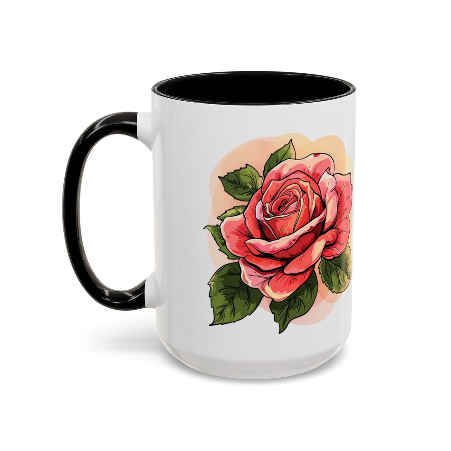 Elegant Floral Accent Coffee Mug - Perfect Gift for Garden Lovers