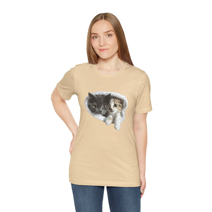 Cute Cats T-shirt for Cat Lovers - Lightweight Fabric Tee