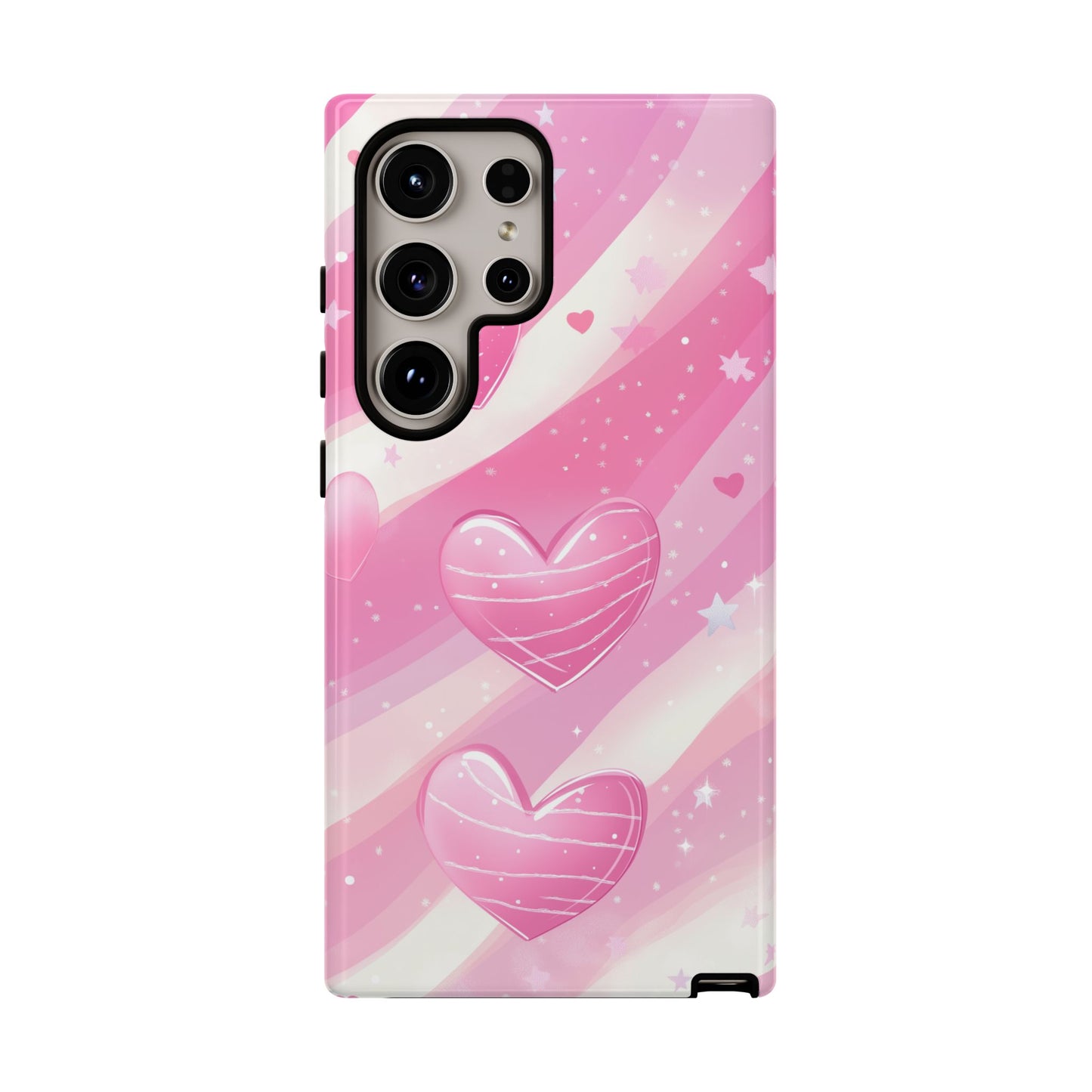 Pink Hearts Phone Case - iPhone, Samsung, and Google case