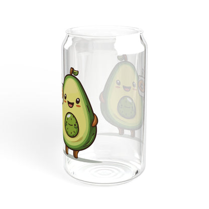 Cute Avocado Sipper Glass, 16oz