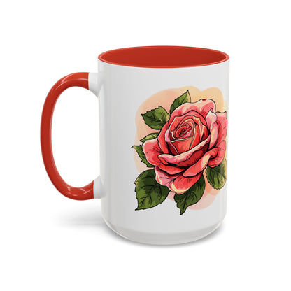 Elegant Floral Accent Coffee Mug - Perfect Gift for Garden Lovers