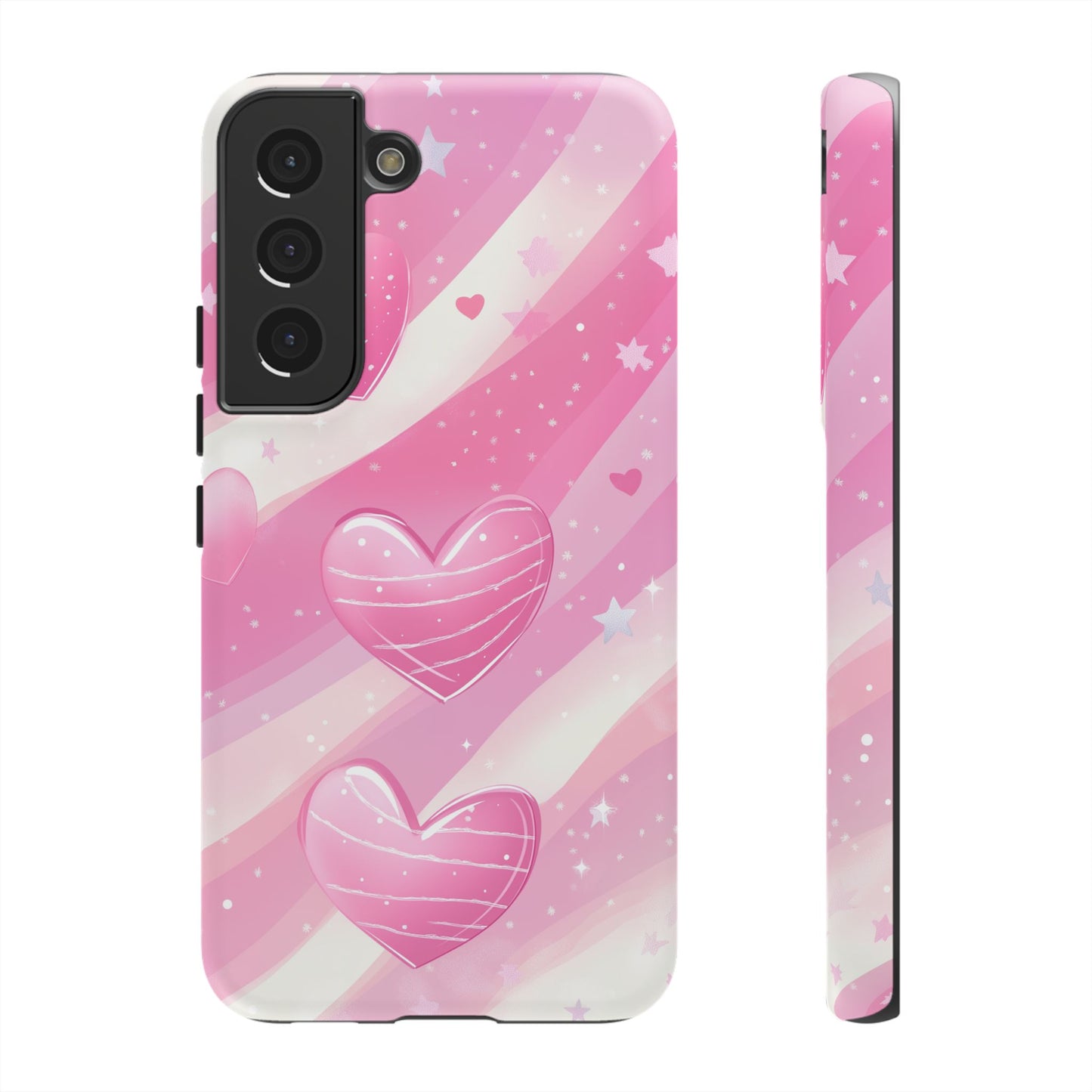 Pink Hearts Phone Case - iPhone, Samsung, and Google case