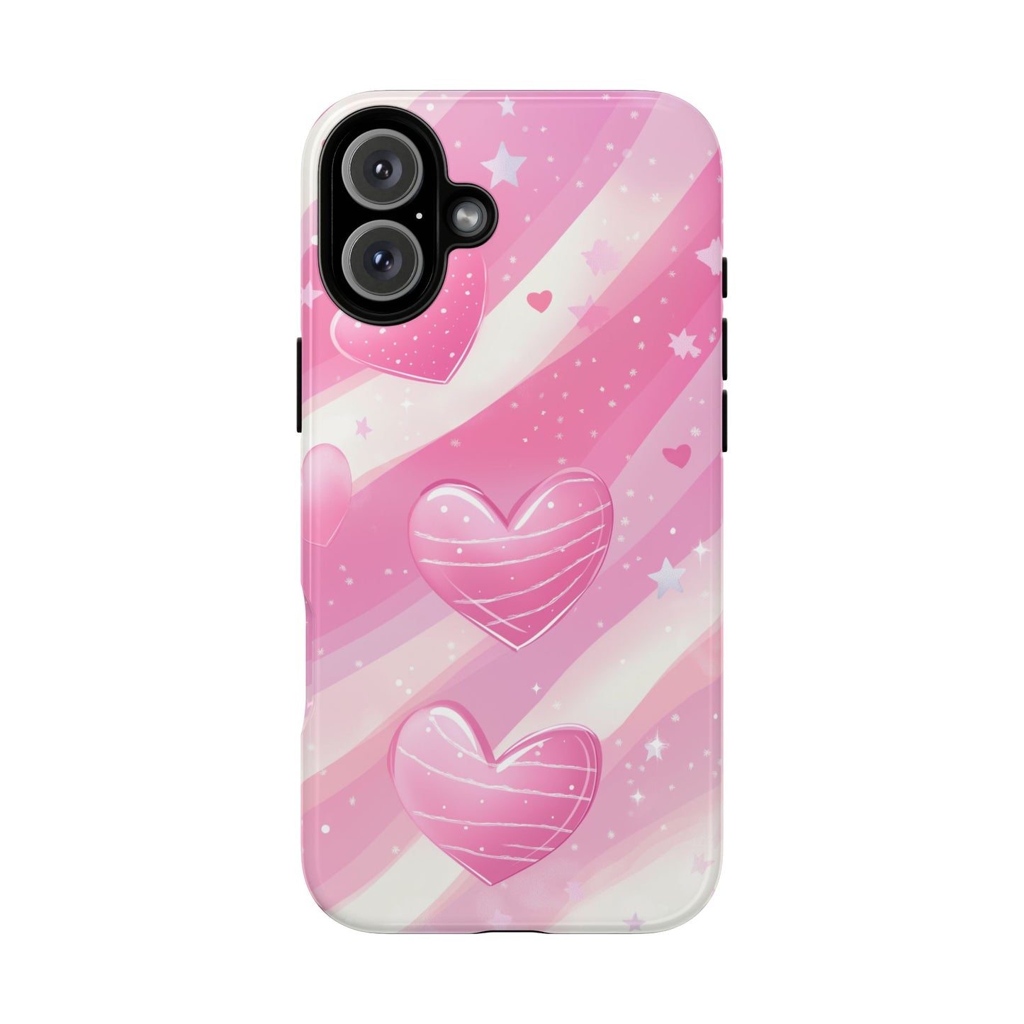 Pink Hearts Phone Case - iPhone, Samsung, and Google case