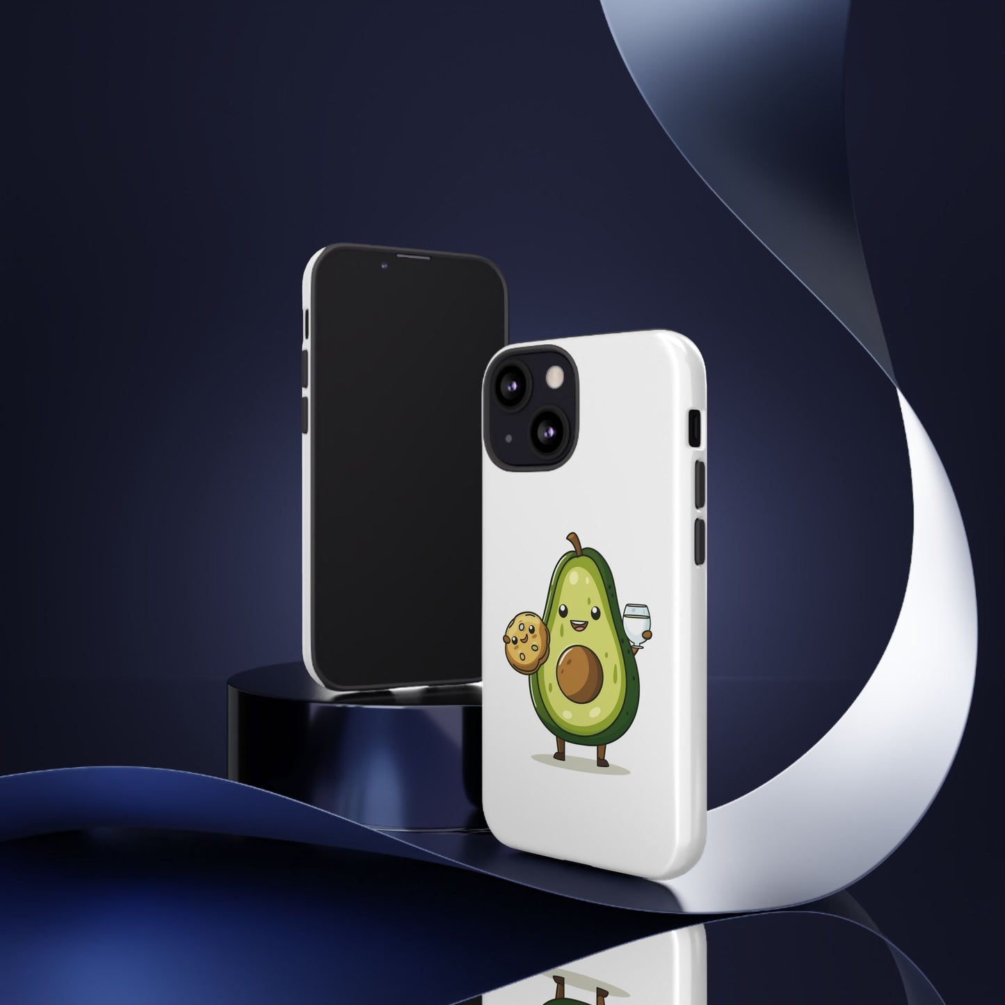 Tough Cases with Cute avocado cartoon character for iPhone, Samsung, and Google case