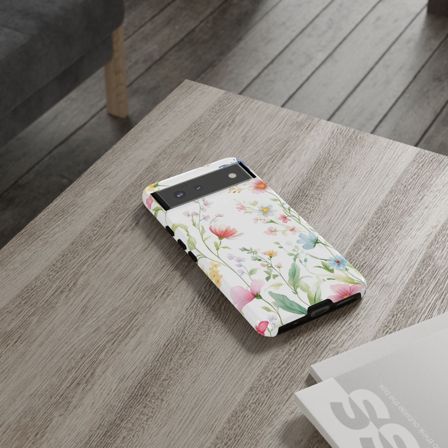 Watercolor Wildflower & Butterfly Phone Case - iPhone, Samsung, and Google case