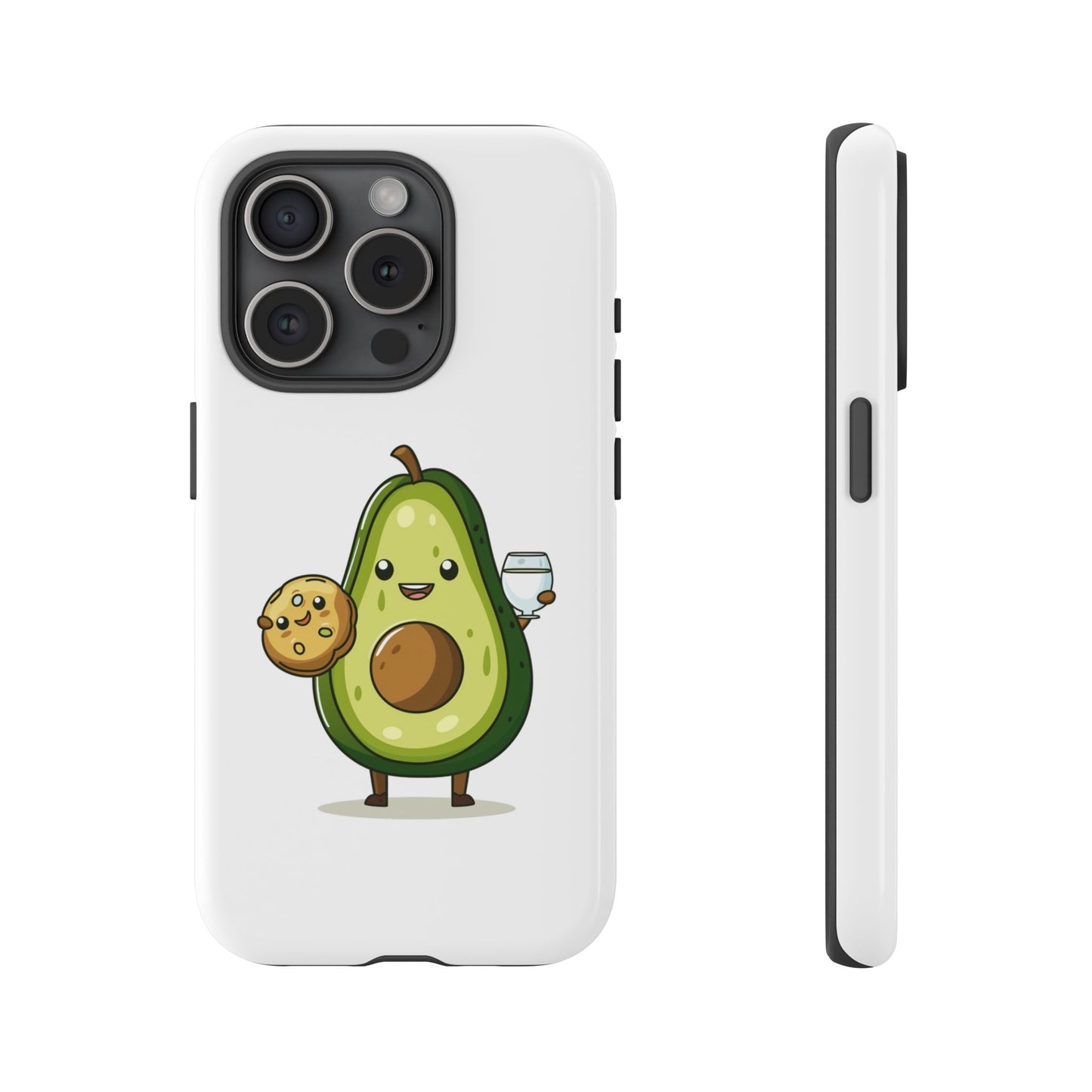 Tough Cases with Cute avocado cartoon character for iPhone, Samsung, and Google case