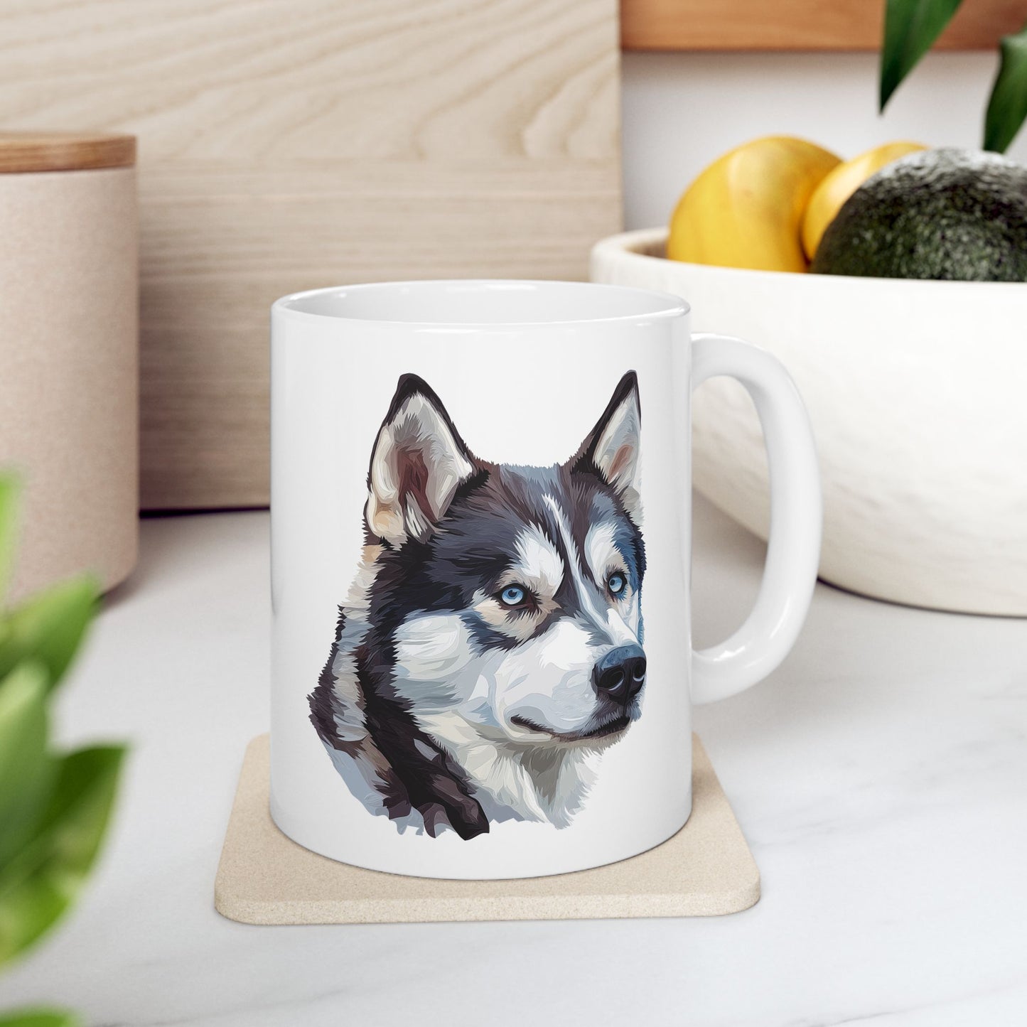 Siberian Husky Dog Coffee Mug - Ceramic Mug, (11oz, 15oz)