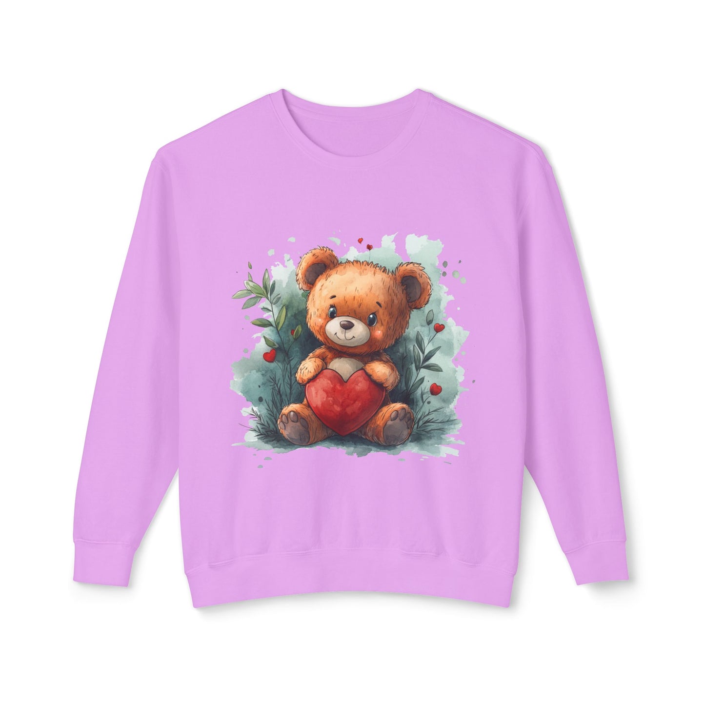 Teddy Bear Unisex Lightweight Crewneck Sweatshirt