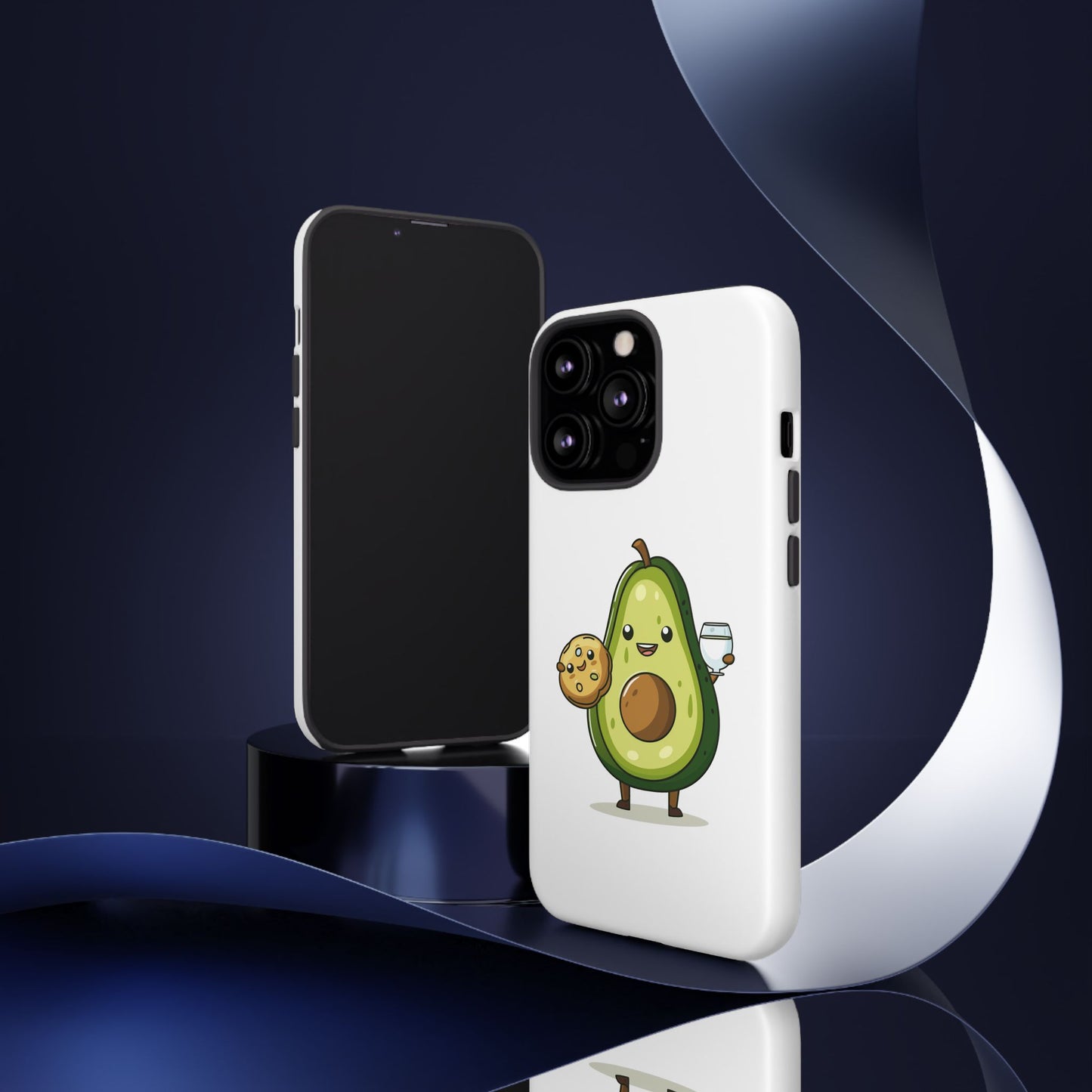 Tough Cases with Cute avocado cartoon character for iPhone, Samsung, and Google case