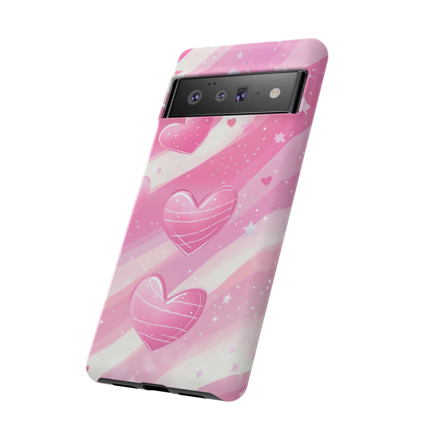 Pink Hearts Phone Case - iPhone, Samsung, and Google case