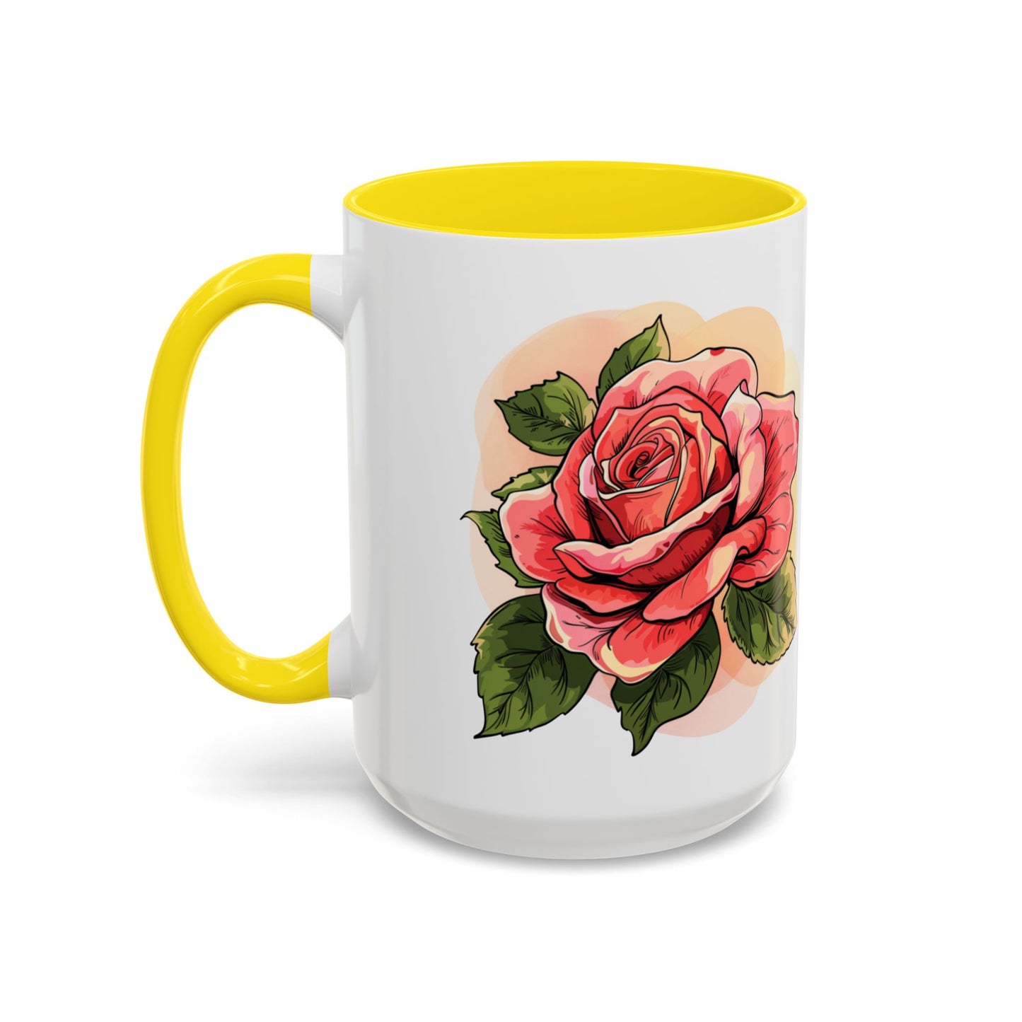 Elegant Floral Accent Coffee Mug - Perfect Gift for Garden Lovers