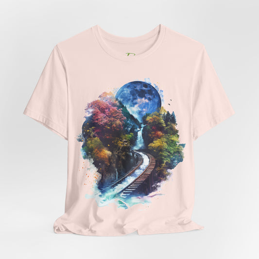 Classic and Unisex T-Shirt with 3D Watercolor design - Lightweight Fabric Tee