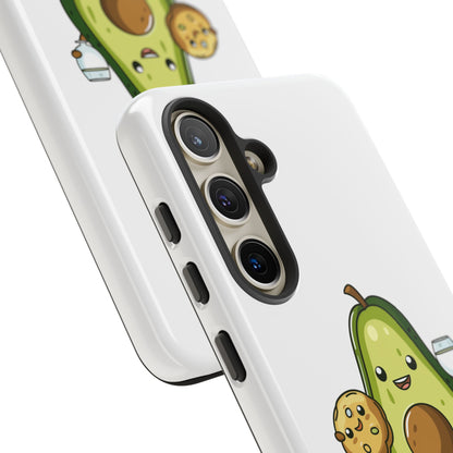 Tough Cases with Cute avocado cartoon character for iPhone, Samsung, and Google case