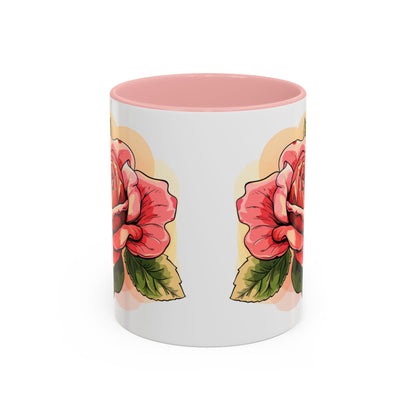 Elegant Floral Accent Coffee Mug - Perfect Gift for Garden Lovers