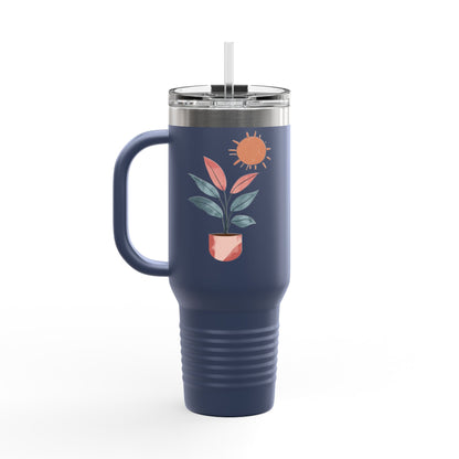 Insulated Travel Mug, 40oz - Peaceful Bloom Insulated Mug