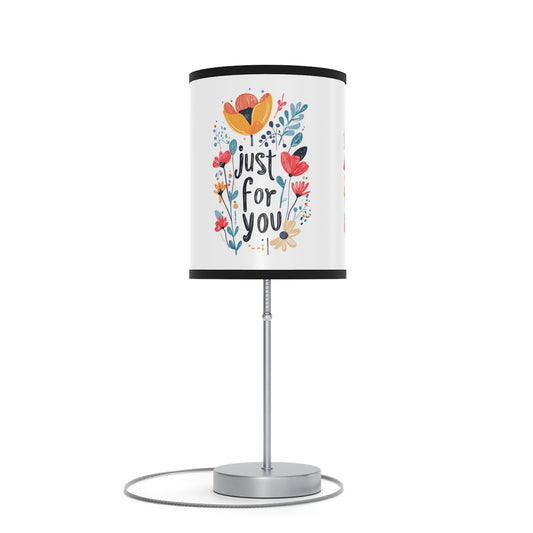 Floral Table Lamp - "Just For You" Design - Gift - Lamp on a Stand, US|CA plug - Table Lamps