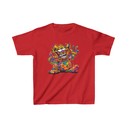 Kids Heavy Cotton™ Tee - Kids Graphic Tee - Unisex Funny Cat T-Shirt
