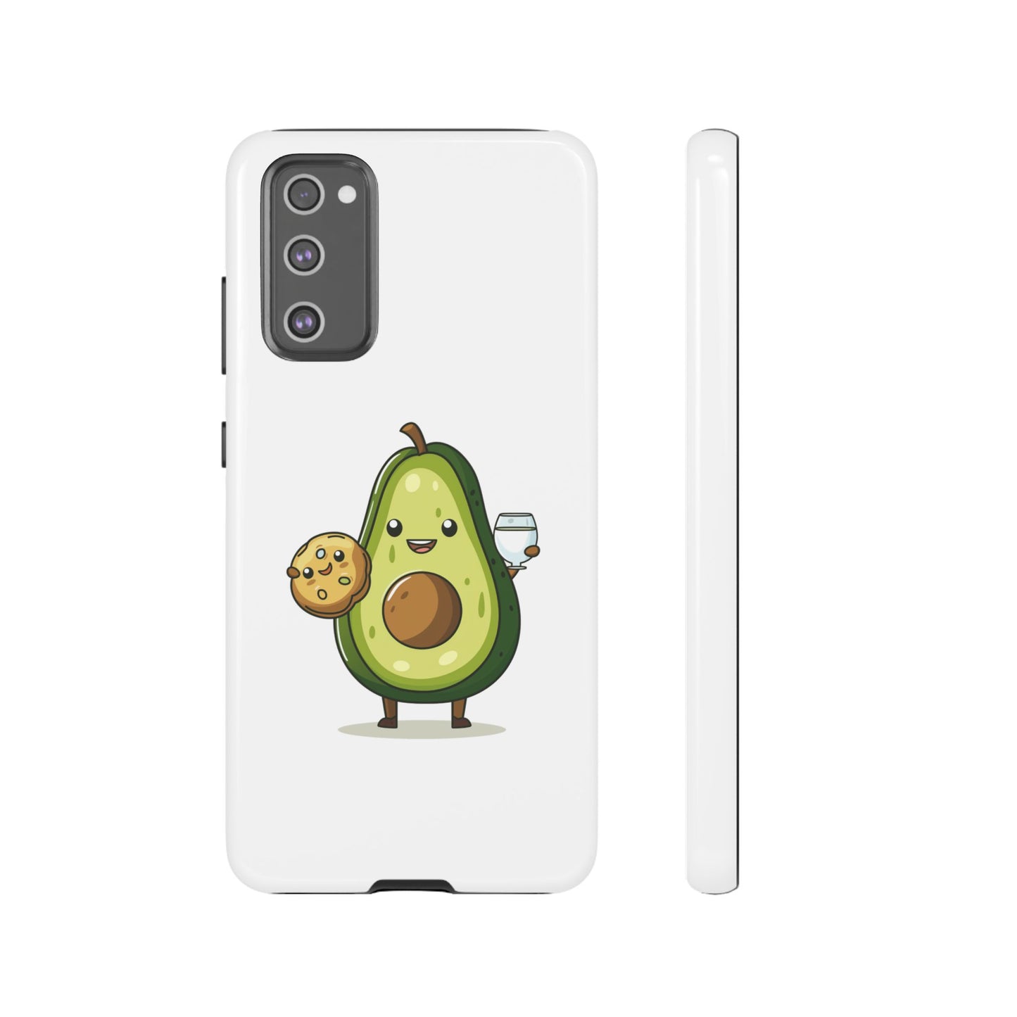 Tough Cases with Cute avocado cartoon character for iPhone, Samsung, and Google case