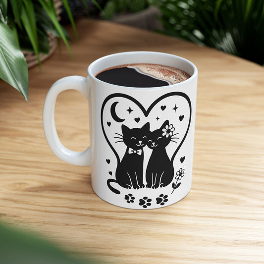 Cute Cat Lover Ceramic Mug - 11oz & 15oz - Perfect for Home & Office