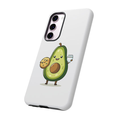 Tough Cases with Cute avocado cartoon character for iPhone, Samsung, and Google case