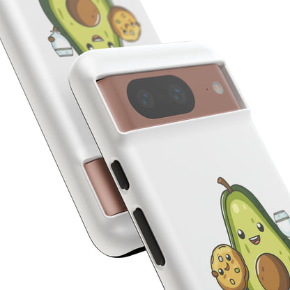 Tough Cases with Cute avocado cartoon character for iPhone, Samsung, and Google case