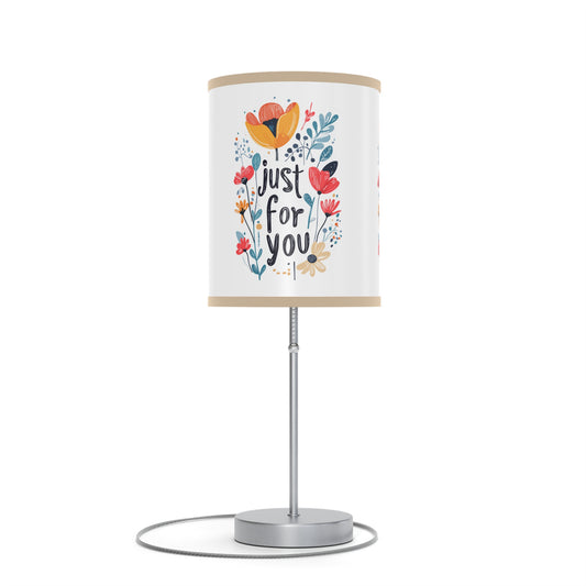 Floral Table Lamp - "Just For You" Design - Gift - Lamp on a Stand, US|CA plug - Table Lamps