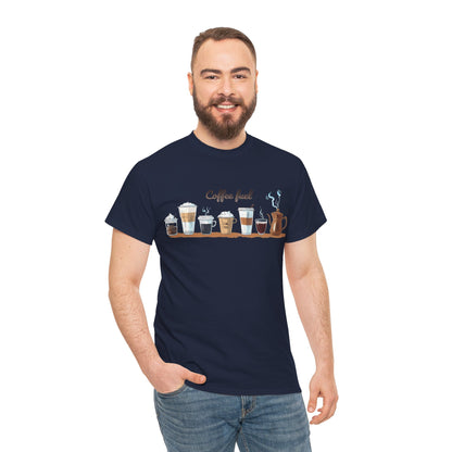 Coffee Cups T-shirt - Unisex Heavy Cotton Tee