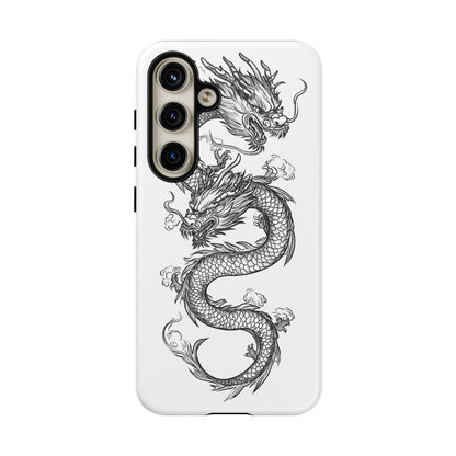 Dragons Phone Cases - Black Ink Tattoo Design of Dragons Tough Cases