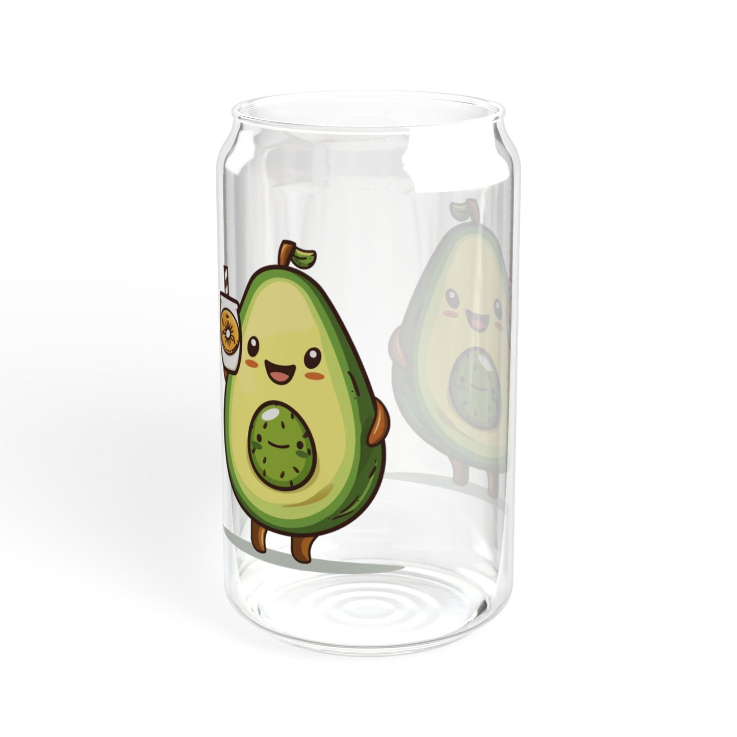 Cute Avocado Sipper Glass, 16oz