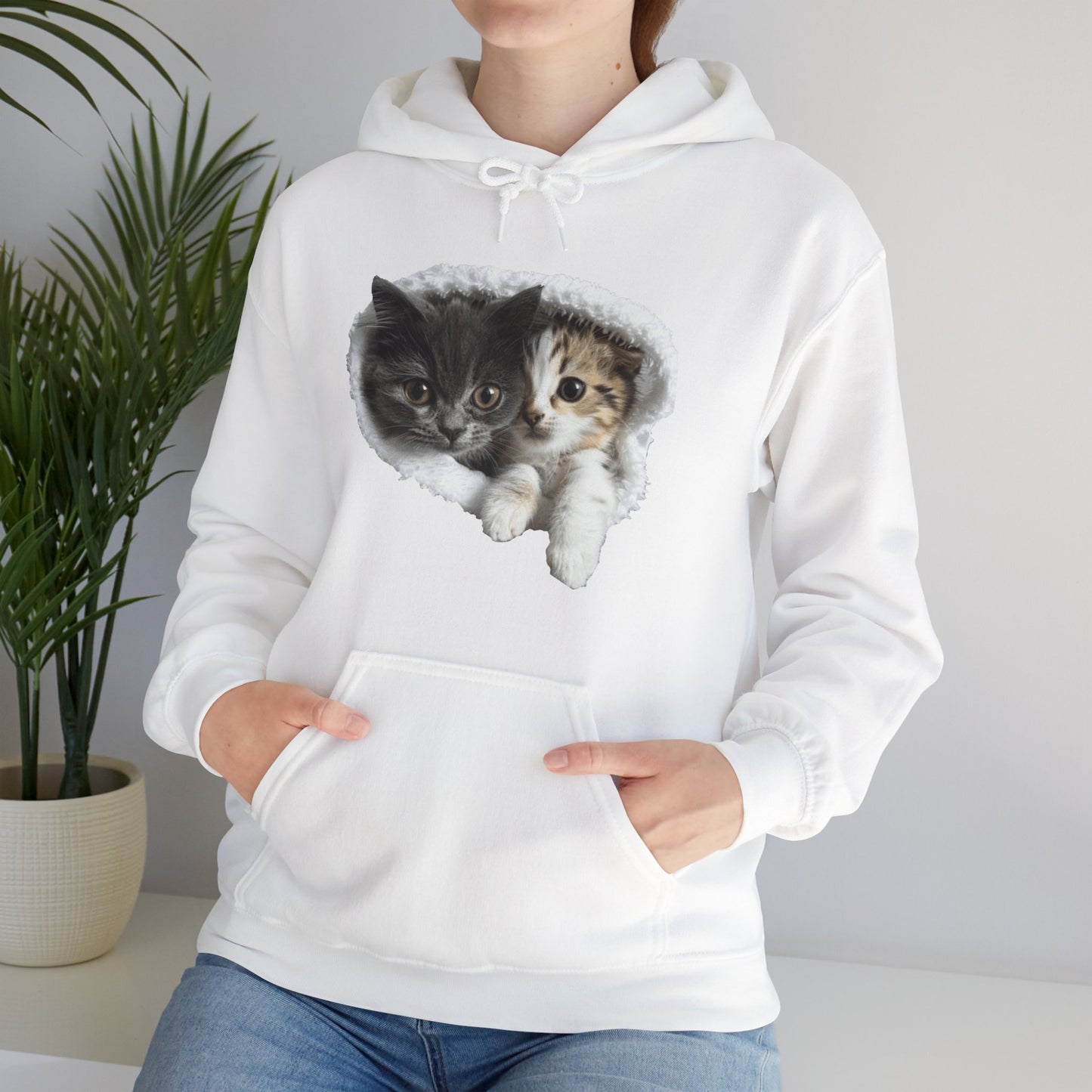 Cute Cat Design for Cat Lovers - Unisex Heavy Blend™ Hooded Sweatshirt