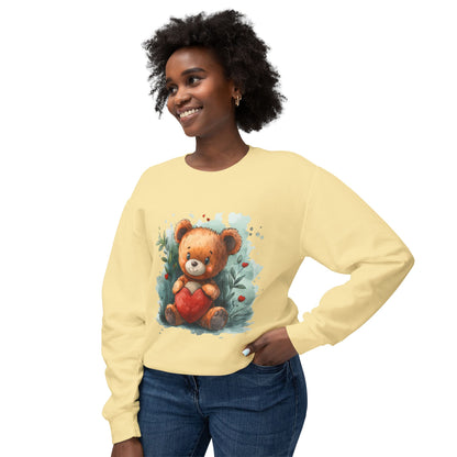 Teddy Bear Unisex Lightweight Crewneck Sweatshirt