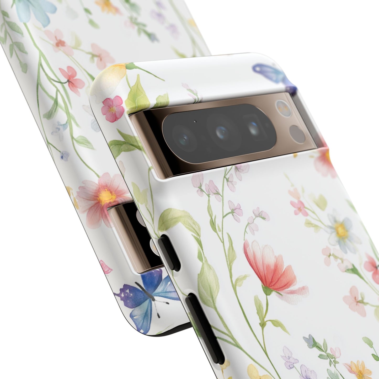 Watercolor Wildflower & Butterfly Phone Case - iPhone, Samsung, and Google case