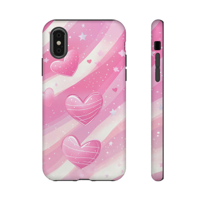 Pink Hearts Phone Case - iPhone, Samsung, and Google case