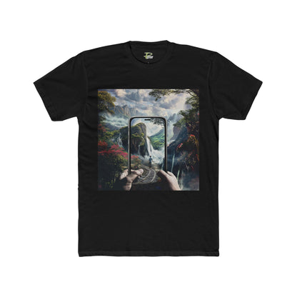 Through the Screen: A Journey into Fantasy Men's Cotton Crew Tee