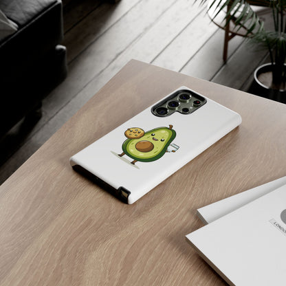 Tough Cases with Cute avocado cartoon character for iPhone, Samsung, and Google case