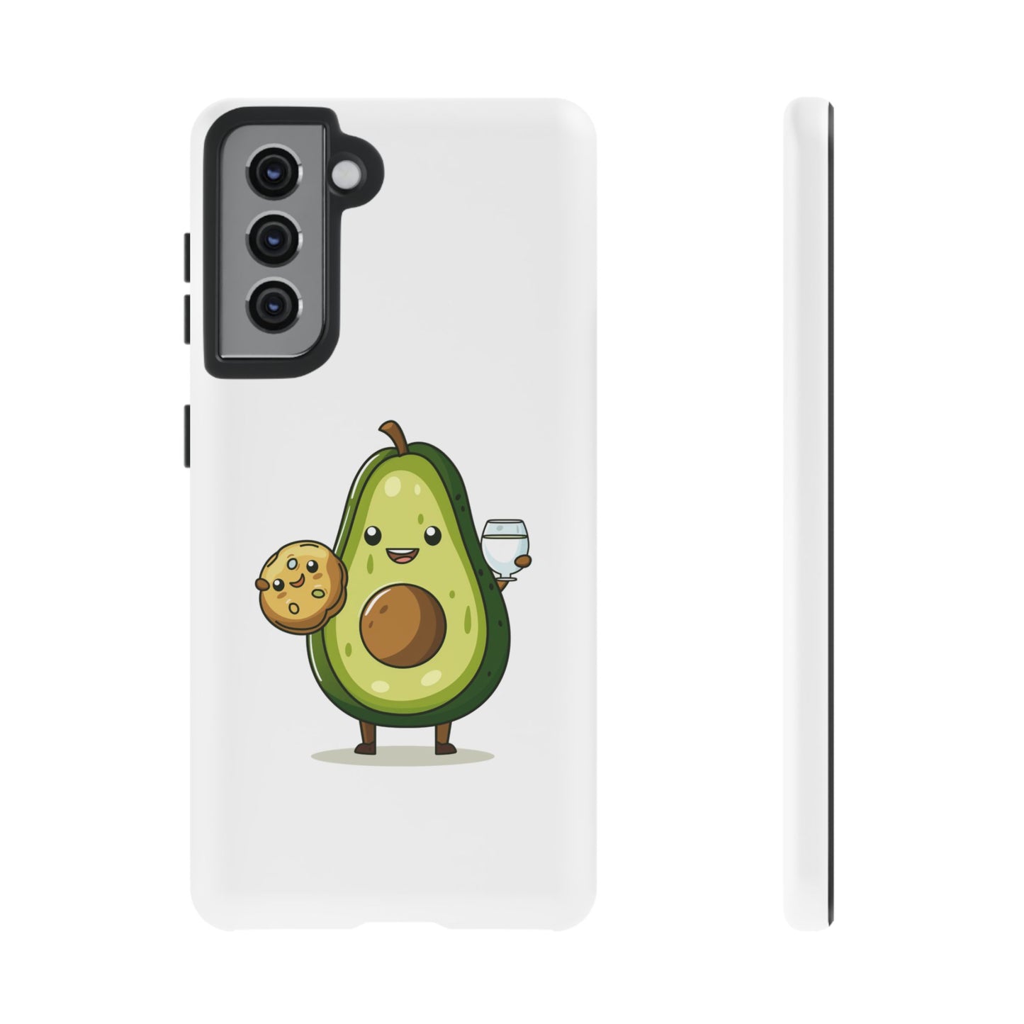 Tough Cases with Cute avocado cartoon character for iPhone, Samsung, and Google case