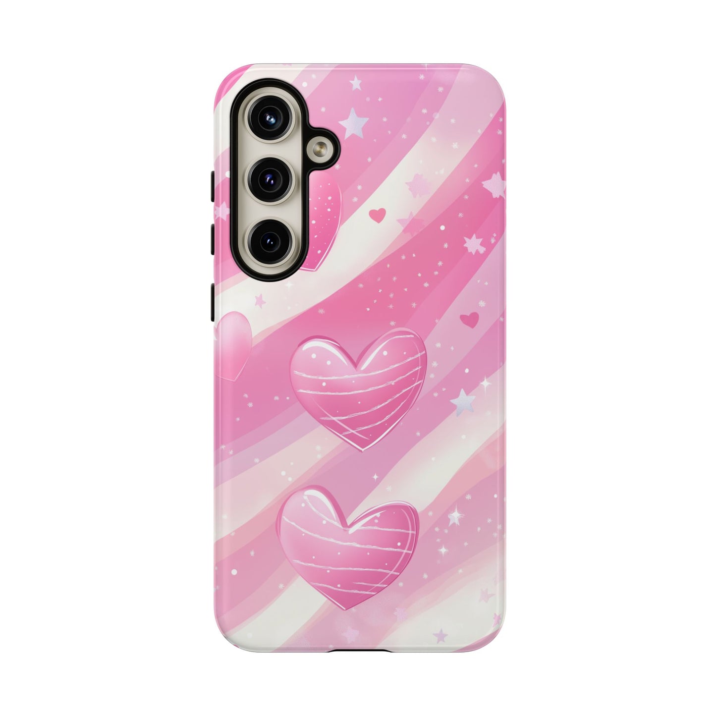 Pink Hearts Phone Case - iPhone, Samsung, and Google case