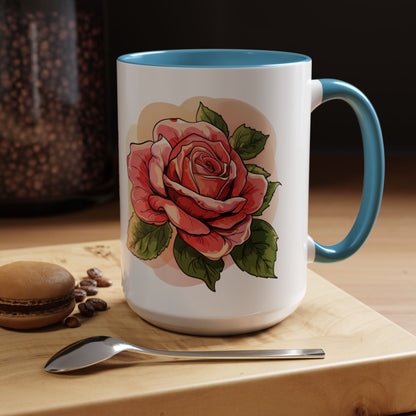 Elegant Floral Accent Coffee Mug - Perfect Gift for Garden Lovers