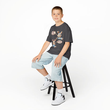 Cute Bunny Youth Heavy Cotton Tee - "My Butt Hurts" Graphic T-Shirt