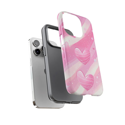 Pink Hearts Phone Case - iPhone, Samsung, and Google case